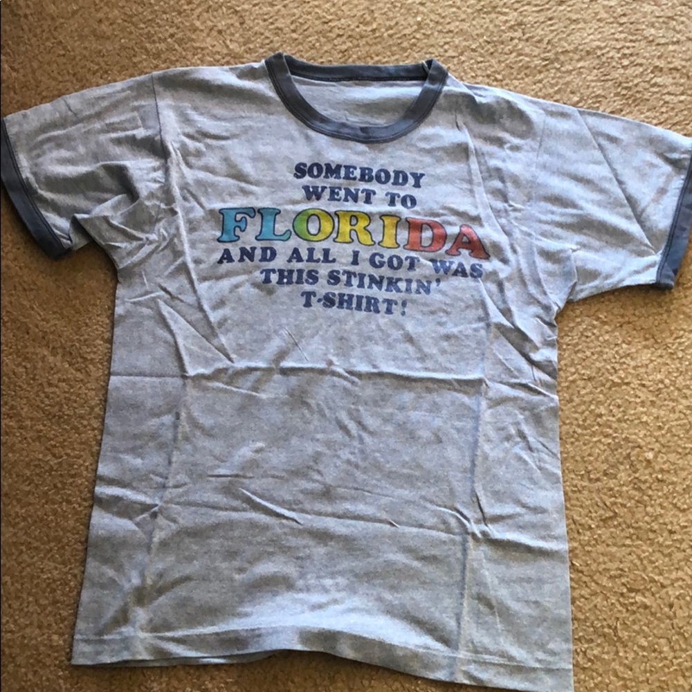 Authentic Vintage 80’s ringer t-shirt from Florida - Picture 1 of 7
